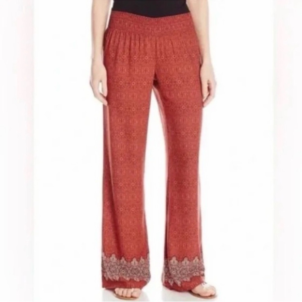 Prana NWOT Boho Isadora Palazzo Wide Leg Pants in Rust